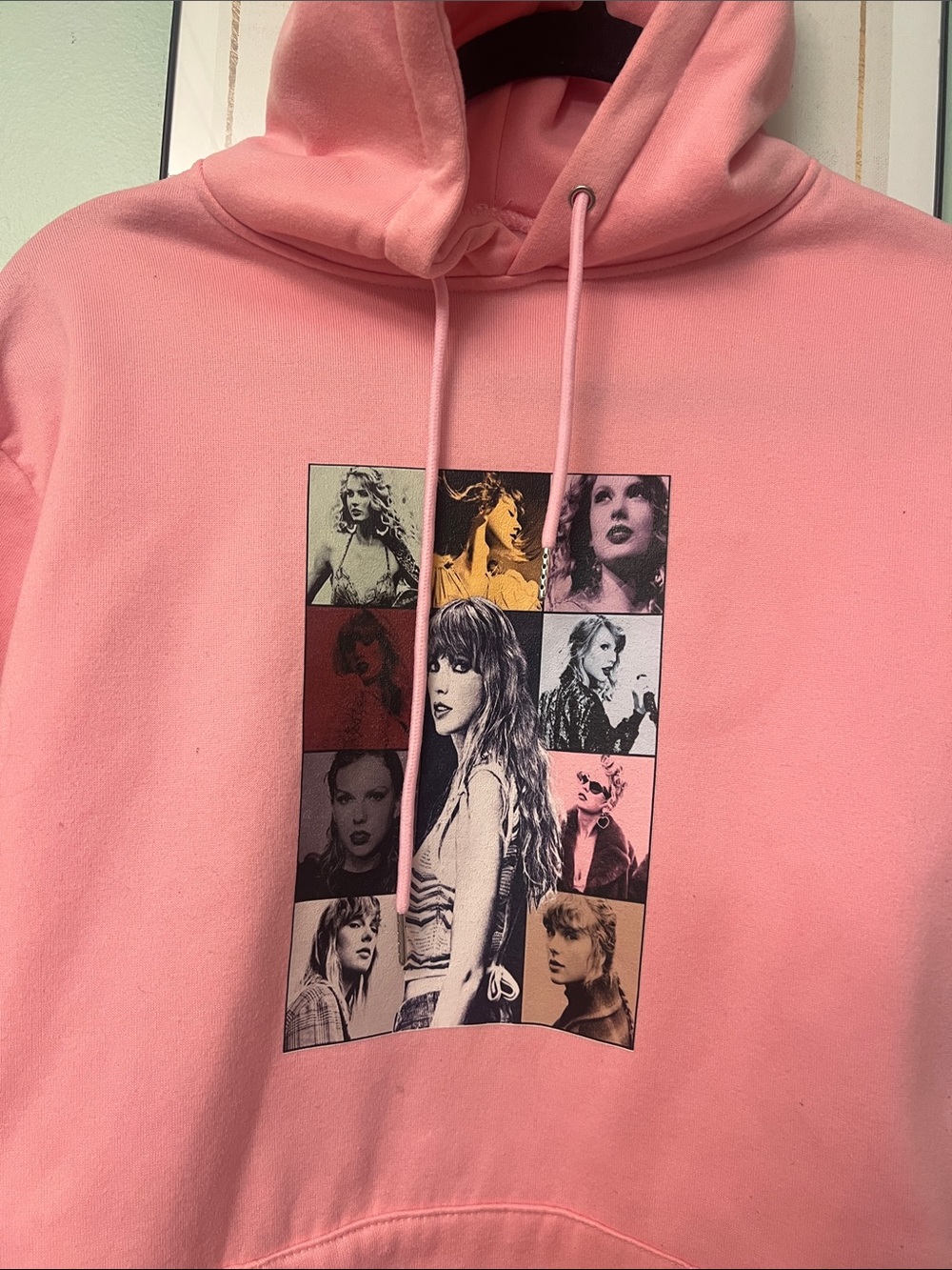 Girls L - XL Pink Taylor swift Graphic Hoodie Sweatshirt Eras Tour Swiftie